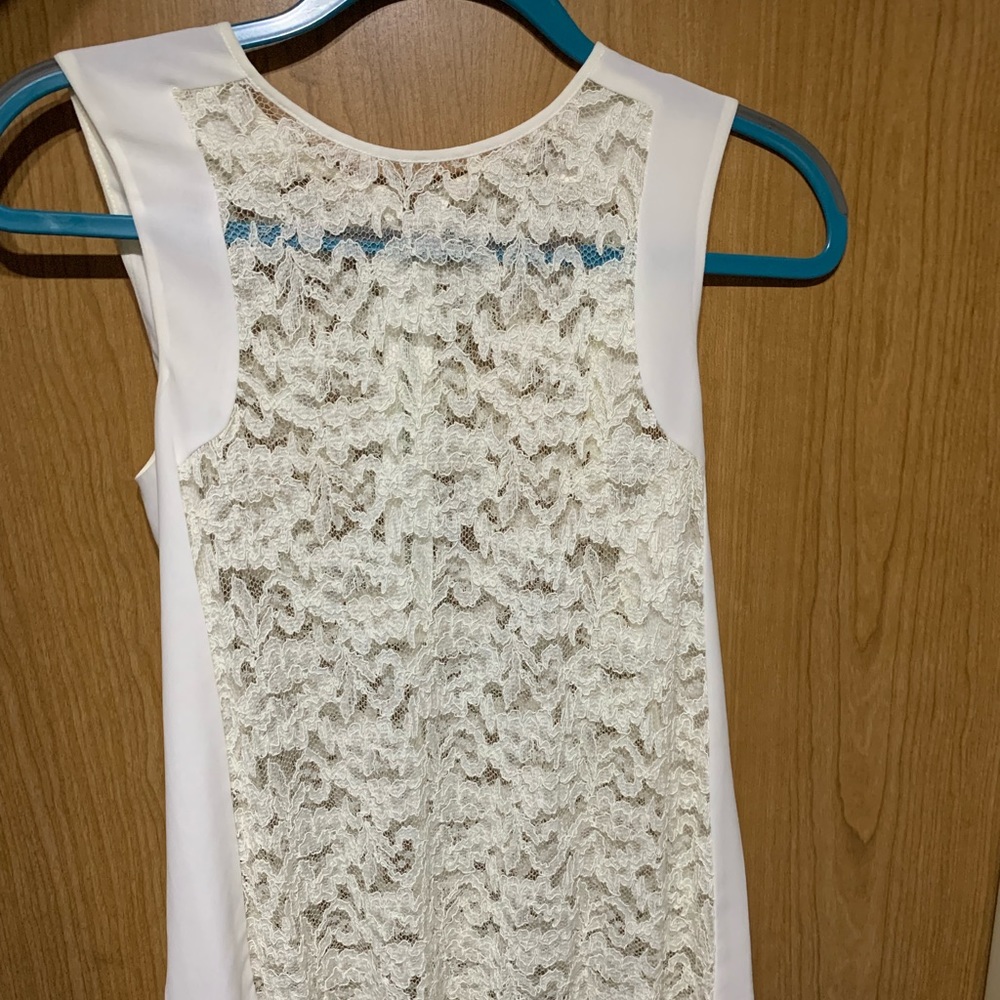 Broadway & Broome White Lace Shirt